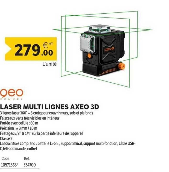 LASER MULTILIGNES AXEO 3D