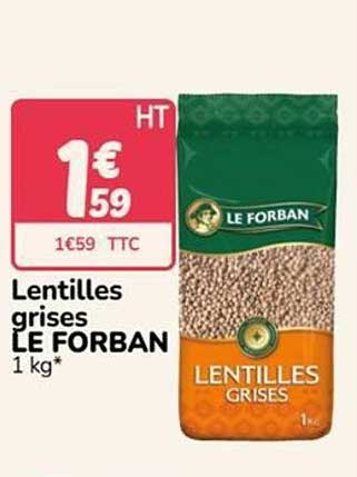 Lentilles grises LE FORBAN 1 kg*