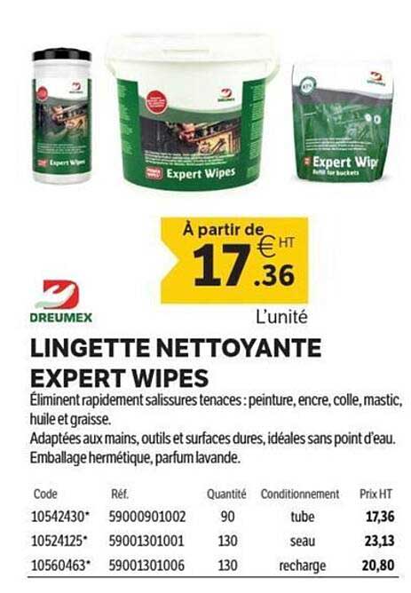 LINGETTE NETTOYANTE EXPERT WIPES
