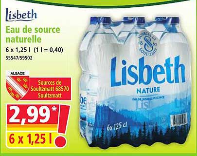 Lisbeth Eau de source naturelle