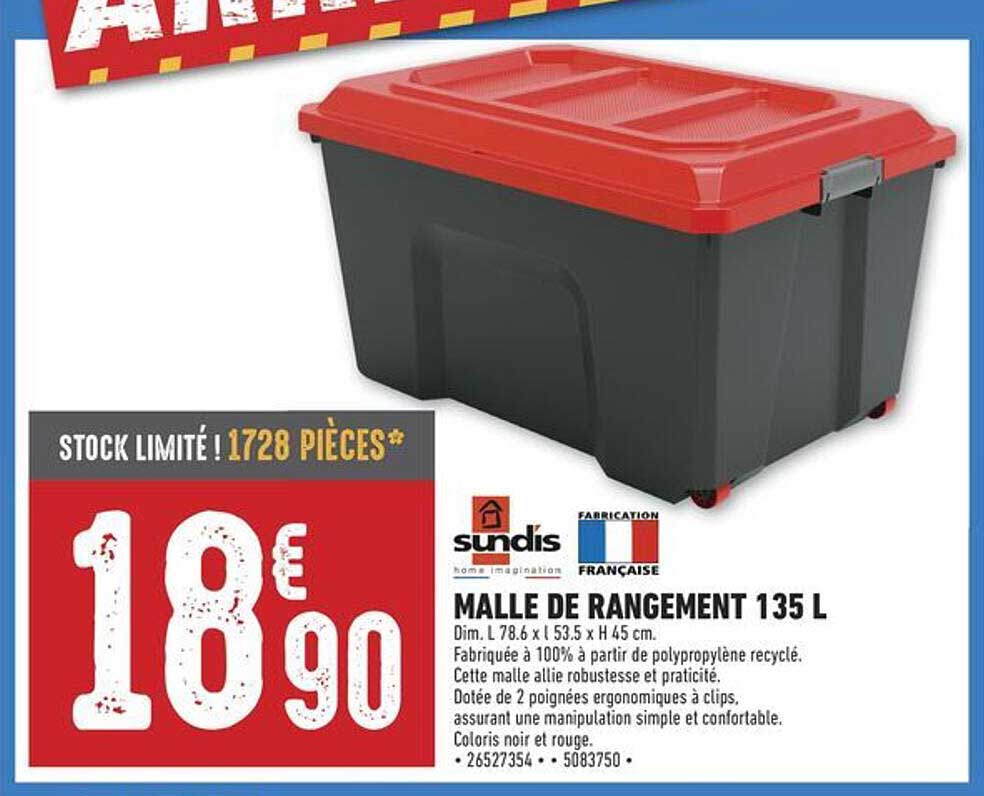 MALLE DE RANGEMENT 135 L