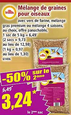 Mélange de graines pour oiseaux