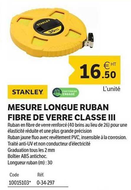 MESURE LONGUE RUBAN FIBRE DE VERRE CLASSE III