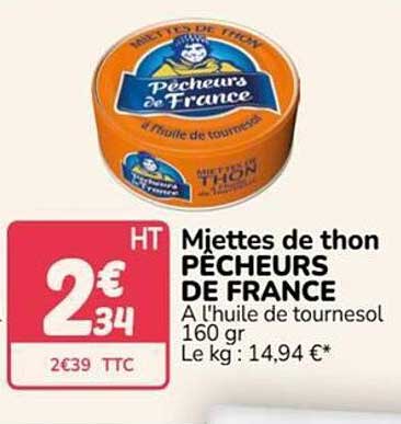 Miettes de thon PÊCHEURS DE FRANCE