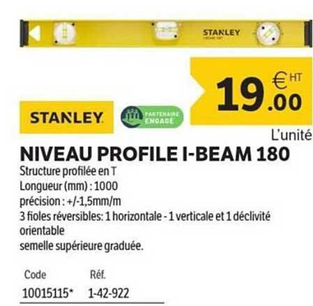 NIVEAU PROFILE I-BEAM 180