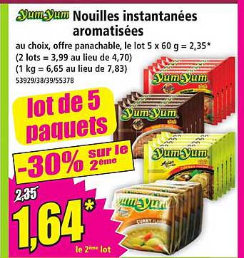 Nouilles instantanées aromatisées