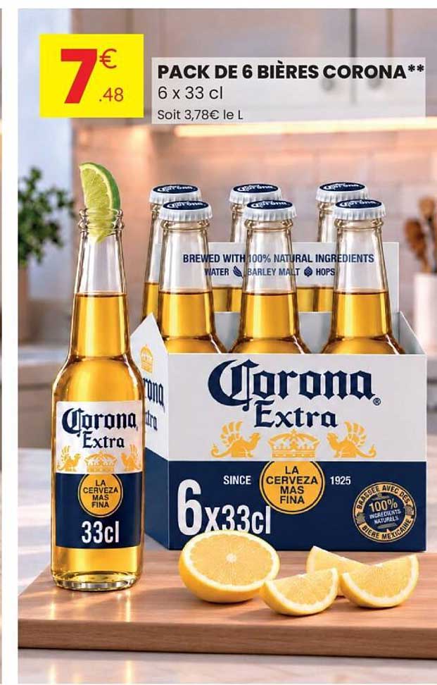 PACK DE 6 BIÈRES CORONA**