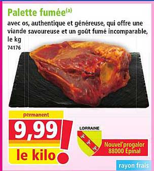 Palette fumée(a)