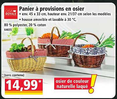 Panier à provisions en osier