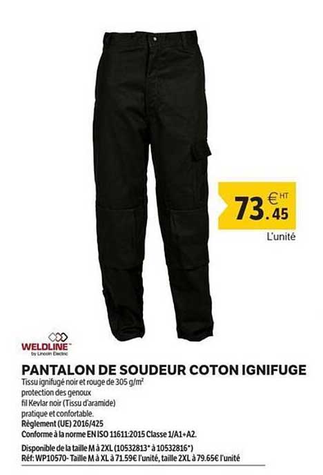 PANTALON DE SOUDEUR COTON IGNIFUGE