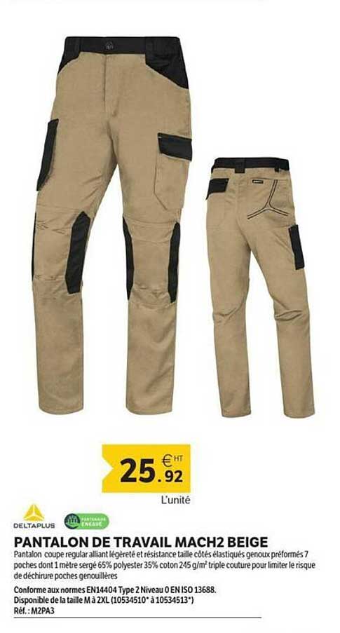 PANTALON DE TRAVAIL MACH2 BEIGE