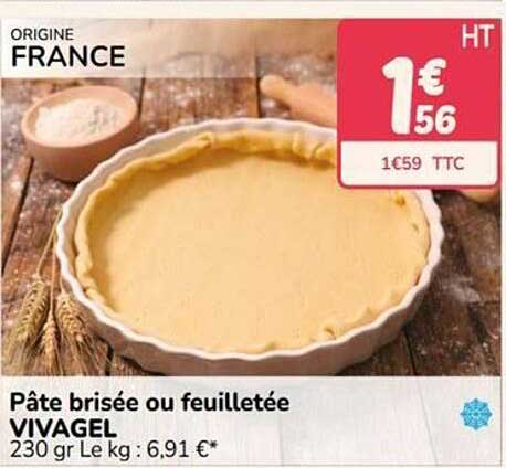 Pâte brisée ou feuilletée VIVAGEL