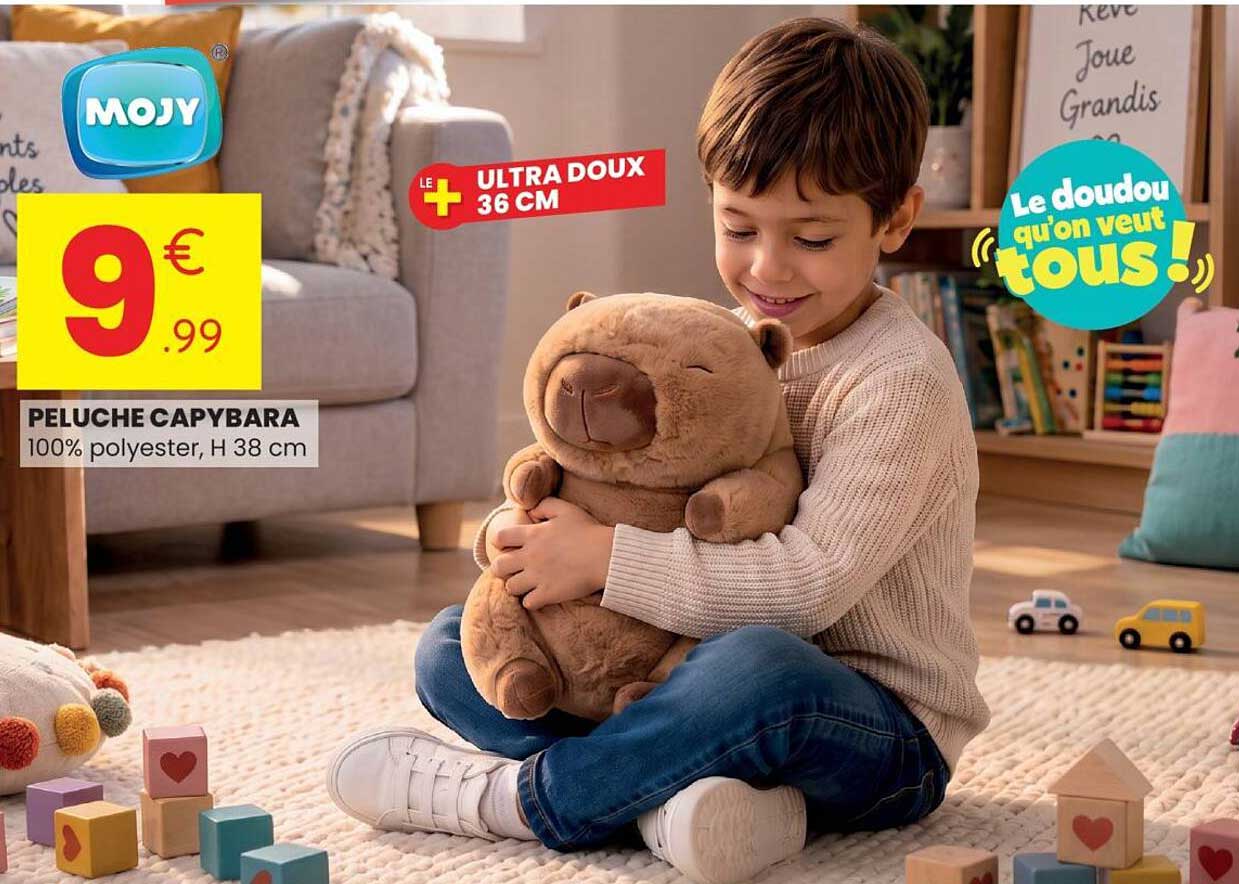 PELUCHE CAPYBARA 100% polyester, H 38 cm