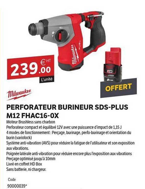 PERFORATEUR BURINEUR SDS-PLUS M12 FHAC16-0X