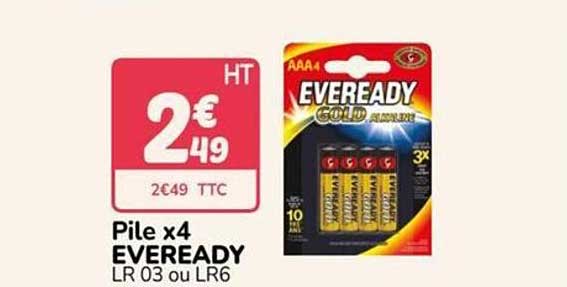 Pile x4 EVEREADY LR 03 ou LR6