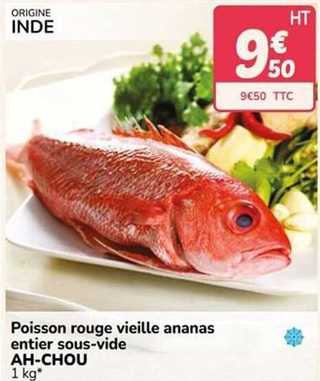 Poisson rouge vieille ananas entier sous-vide AH-CHOU 1 kg*