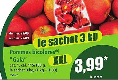 Pommes bicolores "Gala"