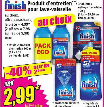 Produit d’entretien pour lave-vaisselle au choix
