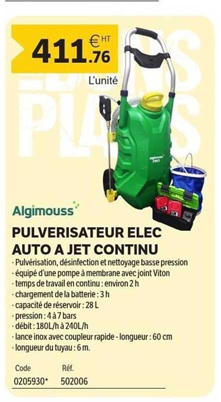 PULVERISATEUR ELEC AUTO A JET CONTINU