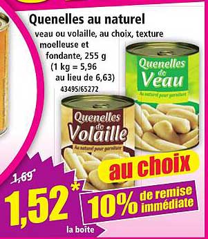 Quenelles au naturel