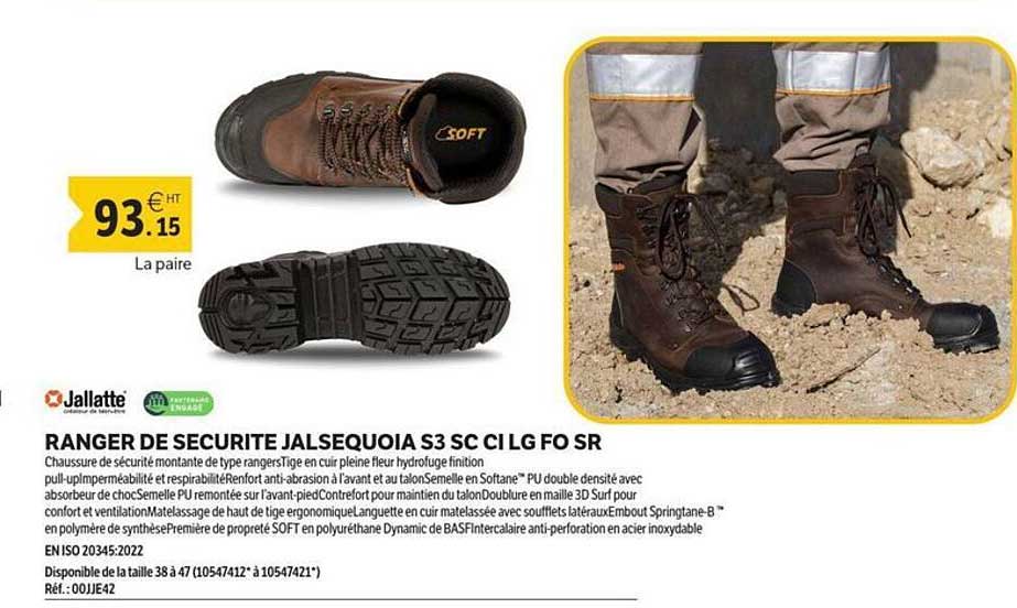 RANGER DE SECURITE JALSEQUOIA S3 SC CI LG FO SR