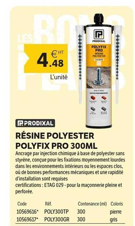 RÉSINE POLYESTER POLYFIX PRO 300ML