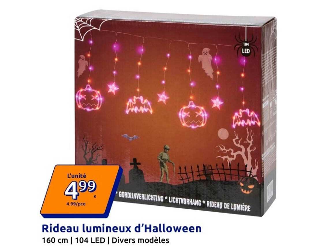 Rideau lumineux d'Halloween