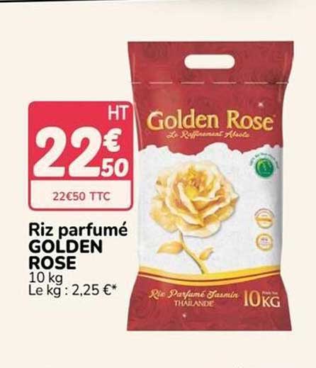 Riz parfumé GOLDEN ROSE 10 kg