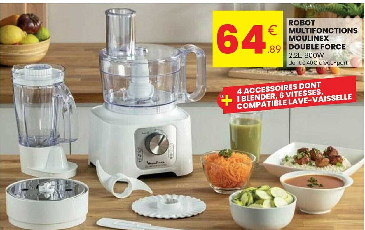 ROBOT MULTIFONCTIONS MOULINEX DOUBLE FORCE