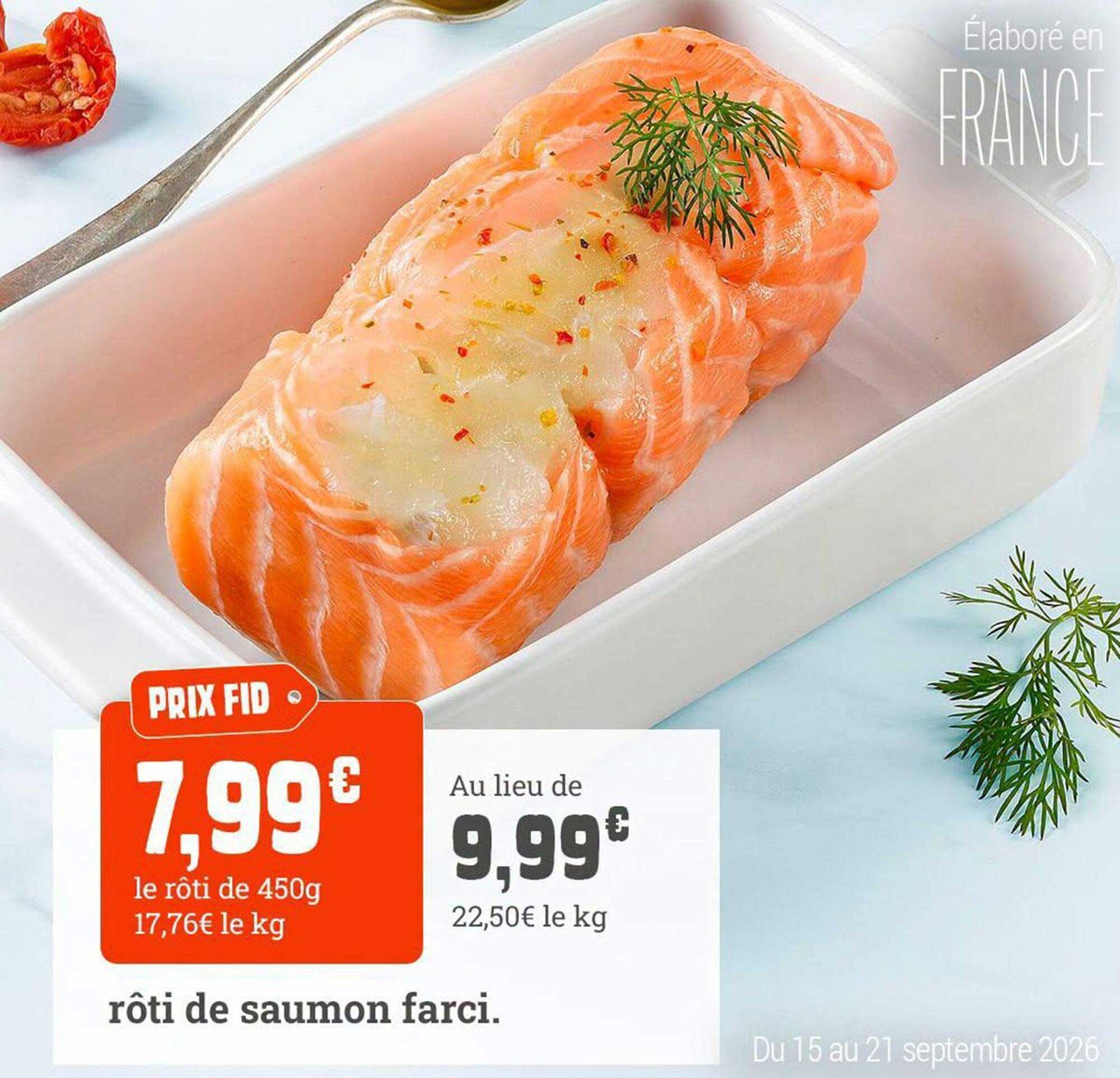 rôti de saumon farci.