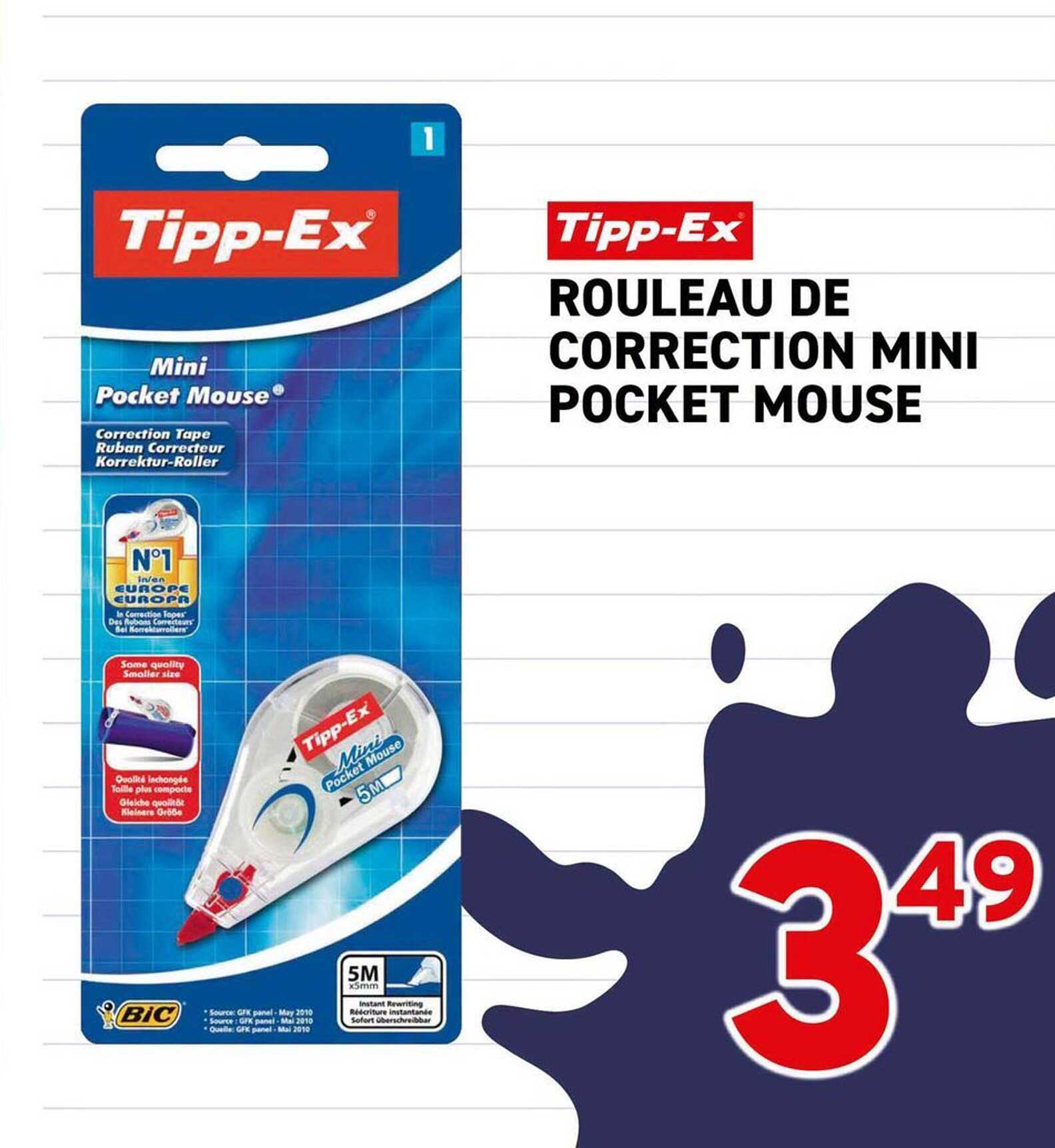 ROULEAU DE CORRECTION MINI POCKET MOUSE