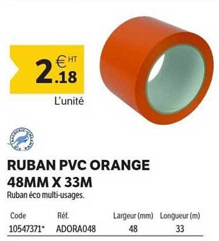 RUBAN PVC ORANGE 48MM X 33M