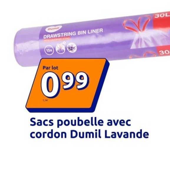 Sacs poubelle avec cordon Dumil Lavande
