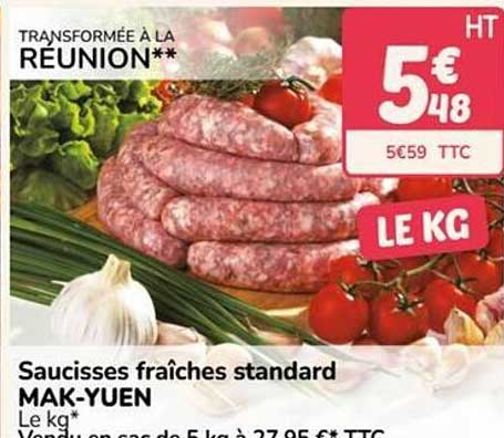 Saucisses fraîches standard MAK-YUEN