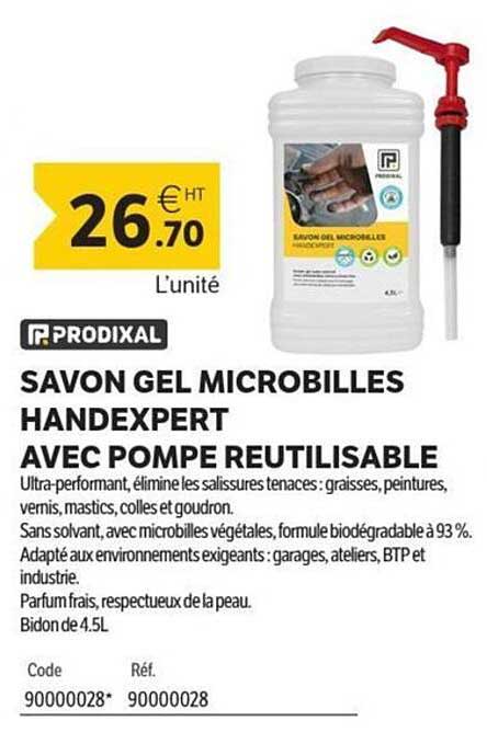 SAVON GEL MICROBILLES HANDEXPERT AVEC POMPE REUTILISABLE