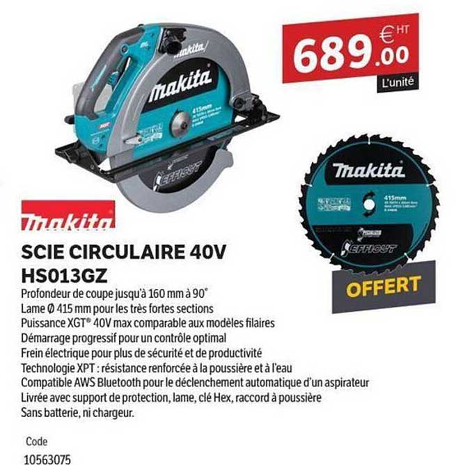 SCIE CIRCULAIRE 40V HS013GZ