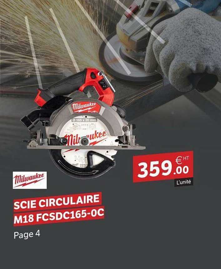 SCIE CIRCULAIRE M18 FCSDC165-0C