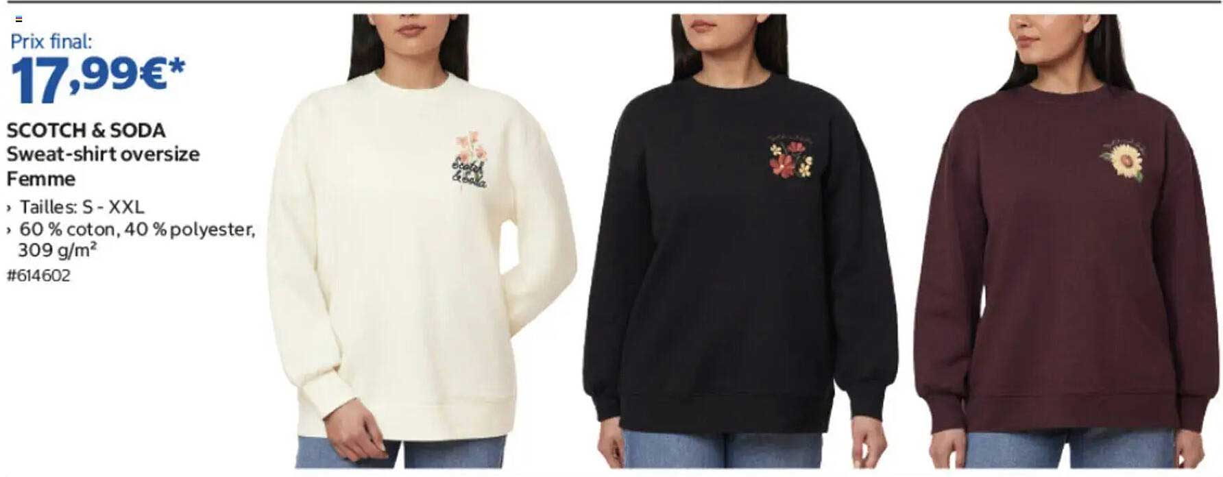 SCOTCH & SODA Sweat-shirt oversize Femme