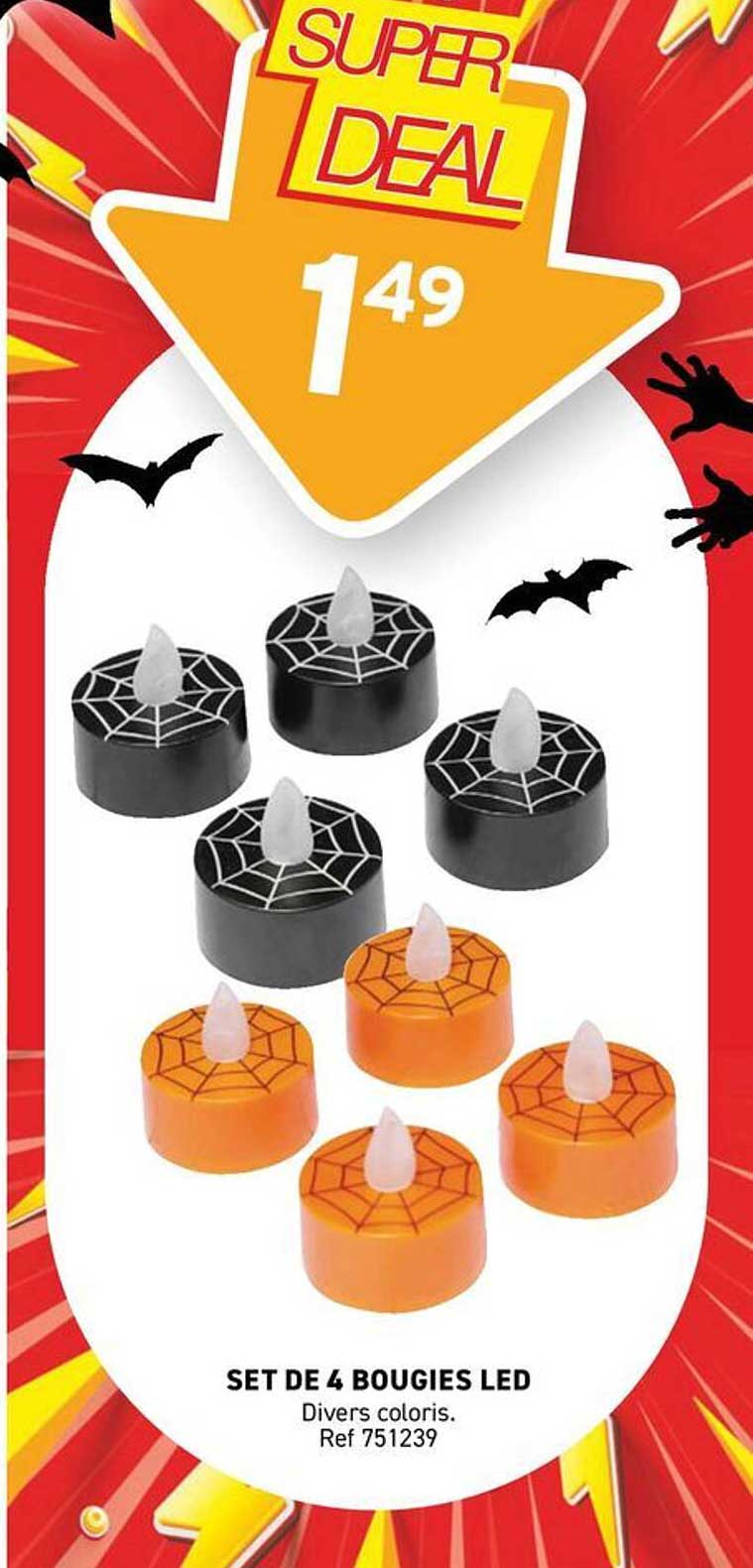 SET DE 4 BOUGIES LED