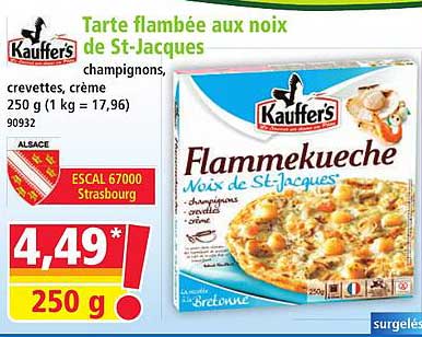 Tarte flambée aux noix de St-Jacques