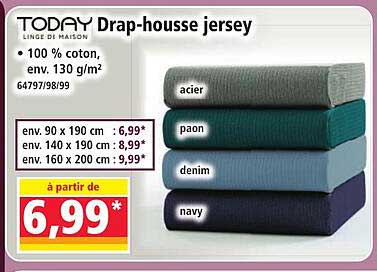 TODAY Drap-housse jersey