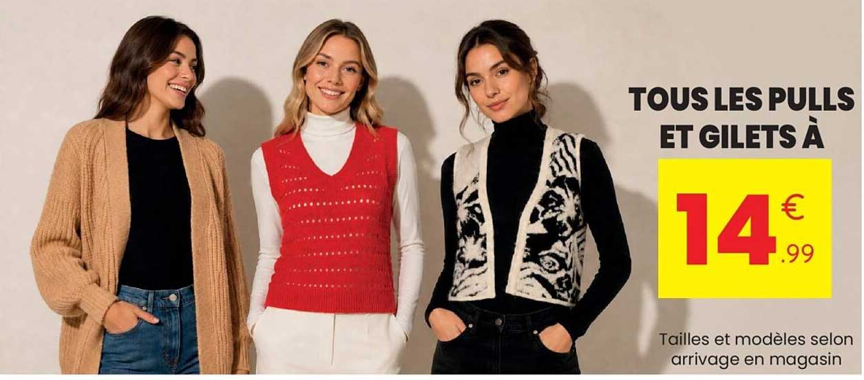 TOUS LES PULLS ET GILETS À