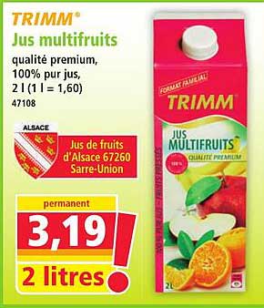 TRIMM Jus multfruits