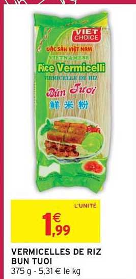 VERMICELLES DE RIZ BUN TUOI