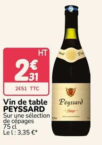 Vin de table PEYSSARD
