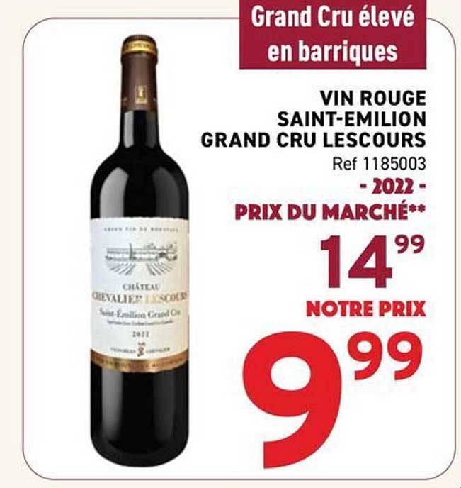 VIN ROUGE SAINT-EMILION GRAND CRU LESCOURS