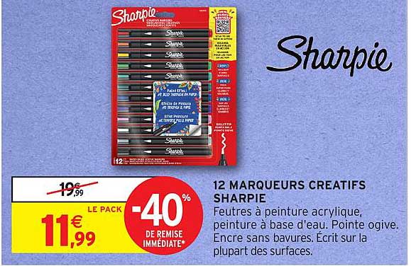 12 MARQUEURS CREATIFS SHARPIE