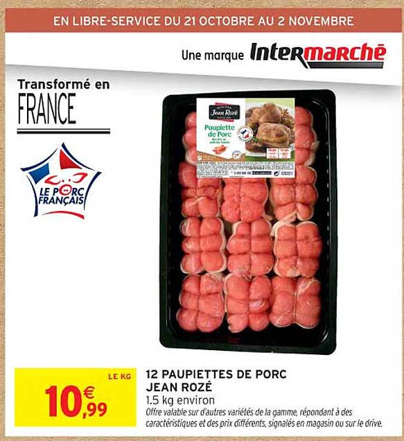 12 PAUPIETTES DE PORC JEAN ROZÉ