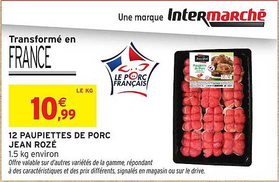 12 PAUPIETTES DE PORC JEAN ROZÉ