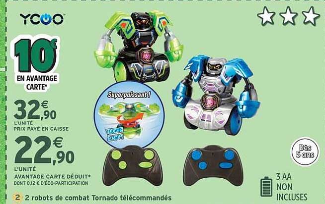 2 robots de combat Tornado télécommandés
